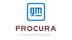 GM Procura logo with tagline 'Serving the Global Supply Chain' in blue and maroon