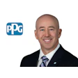PPG Industries logo with blue rounded square and white lettering