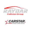 Raydar Collision Group and CarStar Collision & Glass Service logos featuring red automotive and star designs