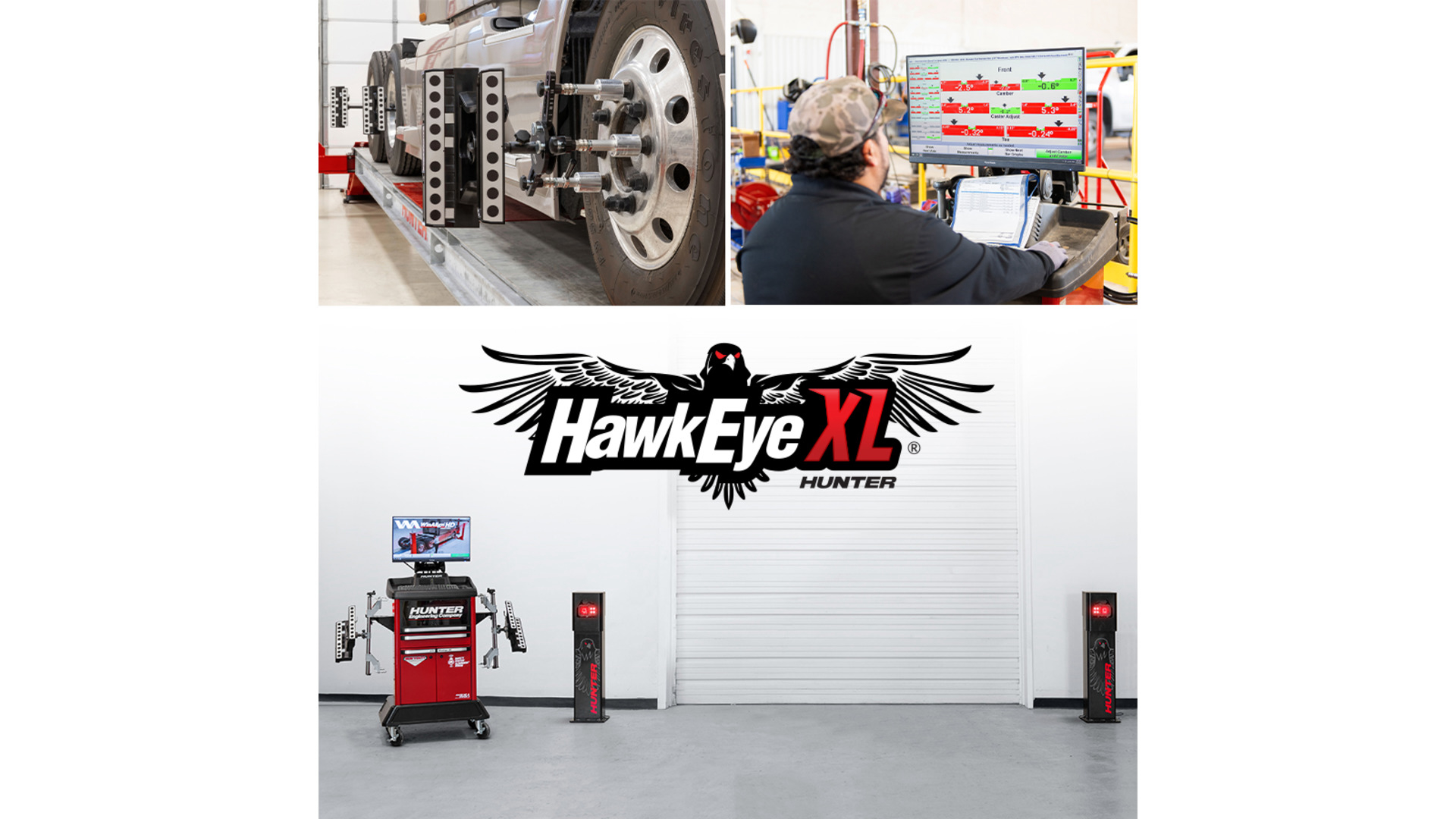 HawkEye XL Hunter logo featuring black eagle wings with text wordmark
