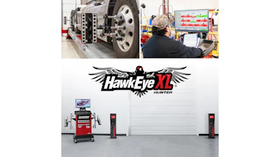 HawkEye XL Hunter logo featuring black eagle wings with text wordmark