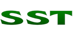 SST logo in dark green and white with bold, curved letterforms