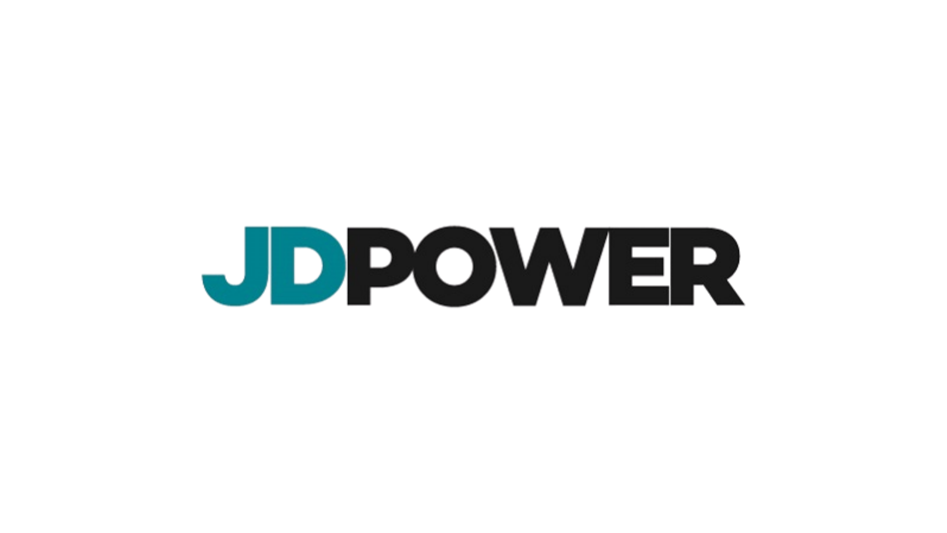 JD Power logo with teal and black wordmark design