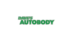 Dave's Autobody green and white text logo