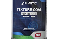 4PLASTIC texture coat black paint can 946mL with SEM branding