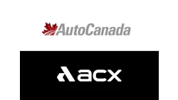 AutoCanada and ACX corporate logos featuring red maple leaf and geometric arrow symbols