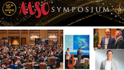 15th Annual MISO Symposium promotional banner featuring event photos and attendees at conference venue