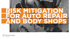 Northbridge Insurance logo with mechanic working on vehicle, promoting risk mitigation for auto repair and body shops
