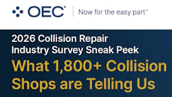 OEC 2026 Collision Repair Industry Survey showing insights from 1,800+ collision shops