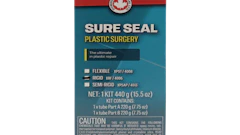 Sure Seal Plastic Surgery adhesive kit box 440g with flexible, rigid, and semi-rigid formulation options