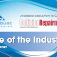 AutoHouse Technologies and CollisionRepairMag.com monthly industry report banner with blue gradient design