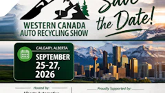 Western Canada Auto Recycling Show event banner for September 25-27, 2026 in Calgary, Alberta