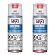 Two Spray Max 2K Clear Glamour aerosol cans with red caps and blue product labels