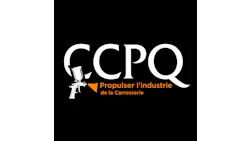 GCPQ logo with spray gun icon and tagline Propulser l'industrie de la Carrosserie