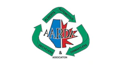 AARDA Alberta Automotive Recyclers and Dismantlers Association logo with green recycling arrows and Alberta map emblem