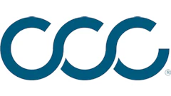 CCC logo featuring three interlocking teal curved segments with registered trademark symbol