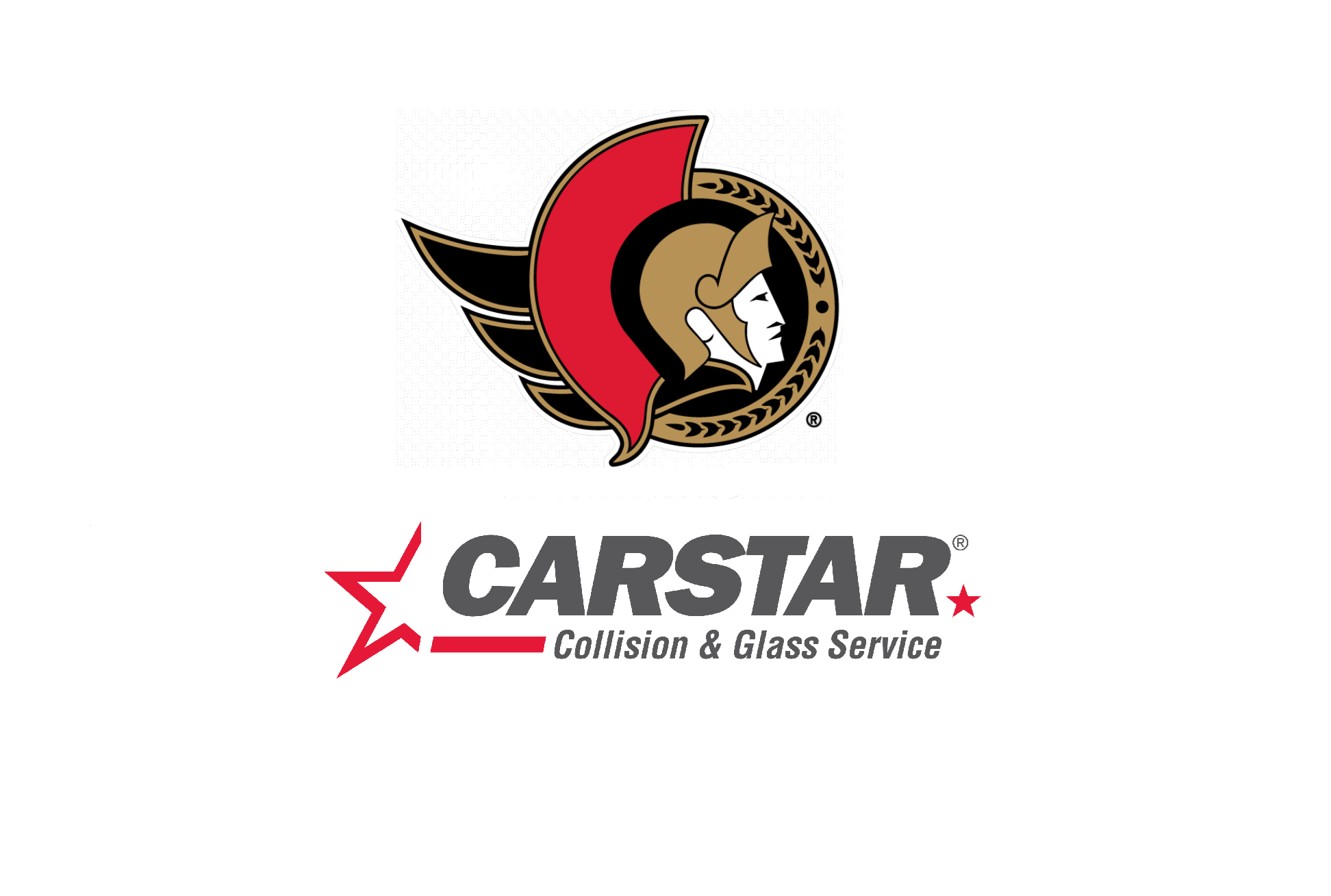 Ottawa Senators and CARSTAR Collision & Glass Service logos