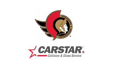 Ottawa Senators and CARSTAR Collision & Glass Service logos
