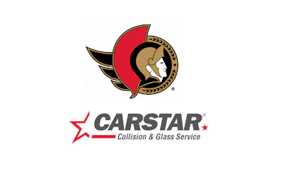 Ottawa Senators and CARSTAR Collision & Glass Service logos