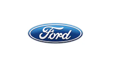 Ford Motor Company logo featuring white cursive text on blue oval background