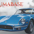 Blue vintage Ferrari sports car with Iumabase Performance Coatings logo