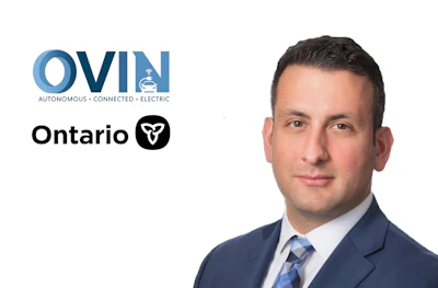 Professional headshot of male executive with OVIN and Ontario logos