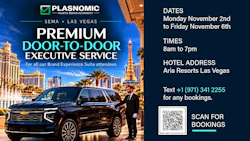 Plasnomic premium door-to-door executive car service in Las Vegas, November 2-6, with black Chevrolet Tahoe and booking details