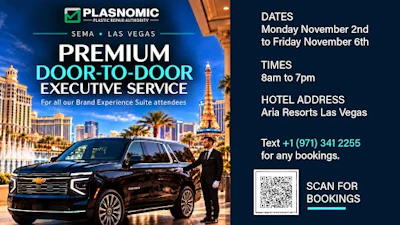 Plasnomic premium door-to-door executive car service in Las Vegas, November 2-6, with black Chevrolet Tahoe and booking details