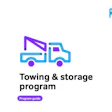 ICBC Towing & Storage Program guide featuring a tow truck icon illustration